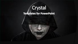  Presentation with scary - PPT layouts featuring specter - scary figure in hooded cloak background and a black colored foreground