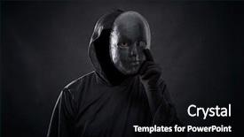 Presentation with scary - Presentation design consisting of specter - scary figure in hooded cloak background and a black colored foreground