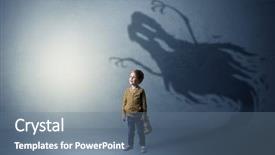  Presentation with ghost - Slides having specter - scary ghost shadow background and a ocean colored foreground