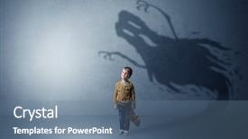  Presentation with ghost - Slide deck consisting of specter - scary ghost shadow background and a  colored foreground