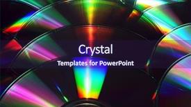  Presentation with maximum - PPT theme consisting of spectra - array of compact discs refracting background and a wine colored foreground