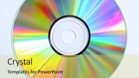  Presentation with patterns - Amazing presentation theme having spectra - diffraction patterns on the surface backdrop and a yellow colored foreground