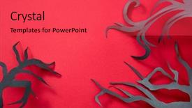  Presentation with handcraft - Cool new presentation with spectro - composition of paper handcraft trees backdrop and a red colored foreground