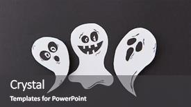  Presentation with ghosts - Theme consisting of spectro - decorative application from flying singing background and a dark gray colored foreground