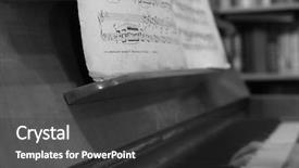  Presentation with piano - Beautiful theme featuring spectro - old notes and phantom backdrop and a dark gray colored foreground