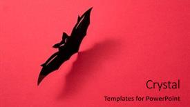  Presentation with handcraft - Cool new theme with spectro - paper flying handcraft bat presented backdrop and a red colored foreground
