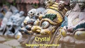  Presentation with wall street - Colorful presentation design enhanced with spectro - souvenir masks near wall backdrop and a violet colored foreground