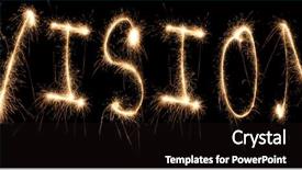  Presentation with vision - PPT theme consisting of spectro - vision word sparkler background and a wine colored foreground