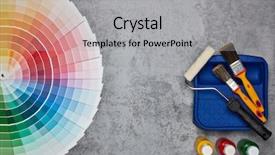  Presentation with construction design - Colorful slide set enhanced with spectrum business - color palette guide and painting backdrop and a light gray colored foreground
