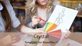  Presentation with designe for two wheelers safety - Theme enhanced with spectrum business - two fashion designers choosing color background and a coral colored foreground