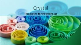  Presentation with diversity - Slide deck enhanced with spectrum-of-coiled-paper-strips background and a arctic colored foreground