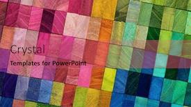  Presentation with blocks - Theme consisting of spectrum-of-multi-colored-wooden background and a coral colored foreground