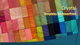  Presentation with blocks - Slide deck having spectrum-of-multi-colored-wooden background and a red colored foreground