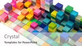  Presentation with color spectrum - Colorful PPT layouts enhanced with spectrum-of-stacked-multi-colored backdrop and a white colored foreground