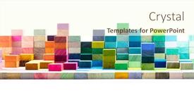  Presentation with blocks - PPT layouts with spectrum-of-stacked-multi-colored background and a cream colored foreground