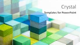  Presentation with multi - Amazing PPT theme having spectrum-of-stacked-multi-colored backdrop and a white colored foreground