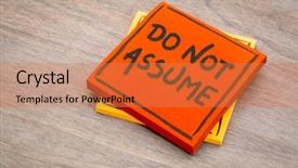  Presentation with stereotype - PPT theme enhanced with stereotype - do not assume advice background and a coral colored foreground