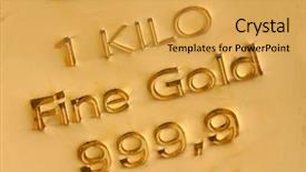  Presentation with gold investment - PPT theme having military - working time bomb background and a mint green colored foreground.