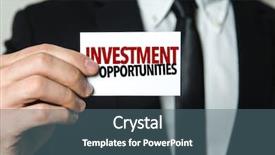  Presentation with find - PPT theme featuring find investor - investment opportunities background and a ocean colored foreground