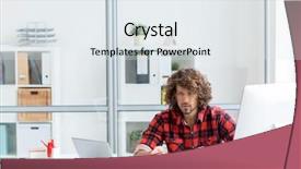  Presentation with confident - Audience pleasing theme consisting of speculate - young confident businessman speculating backdrop and a sky blue colored foreground