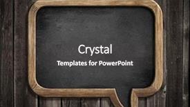  Presentation with bubble - Colorful presentation design enhanced with speech bubble blackboard or chalkboard backdrop and a dark gray colored foreground