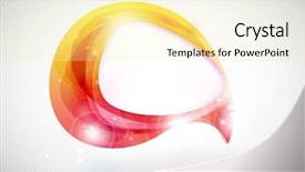  Presentation with orange abstract - Amazing presentation theme having speech bubble with light effects backdrop and a blonde colored foreground