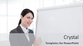  Presentation with multiracial team of young doctors stacking hands - Cool new theme with speech coomunication - young businesswoman giving a presentation backdrop and a light gray colored foreground