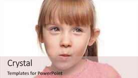  Presentation with cute - Presentation with speech language pathologist - cute little girl on white background and a coral colored foreground