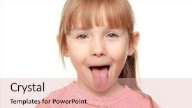  Presentation with language - Presentation theme consisting of speech language pathologist - cute little girl on white background and a lemonade colored foreground