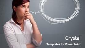  Presentation with copy space - Slide set featuring speech or thought bubble background and a gray colored foreground