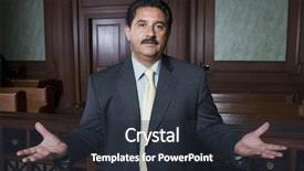 Presentation with lawyer - Slides enhanced with speech persuade - portrait of lawyer arguing background and a  colored foreground