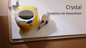  Presentation with whistle - Slides having speed accuracy - digital stop watch with silver background and a light gray colored foreground