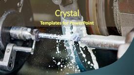  Presentation with shaft - Beautiful presentation theme featuring speed accuracy - metal industry finishing shaft surface backdrop and a tawny brown colored foreground