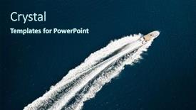  Presentation with mediterranean - PPT theme consisting of speed-boat-in-mediterranean-sea background and a navy blue colored foreground