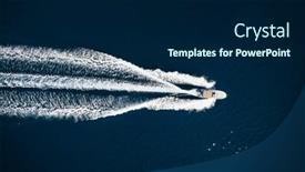  Presentation with mediterranean - Colorful PPT theme enhanced with speed-boat-in-mediterranean-sea backdrop and a navy blue colored foreground