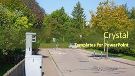  Presentation with limit - Colorful presentation enhanced with speed-camera-on-the-narrow backdrop and a tawny brown colored foreground