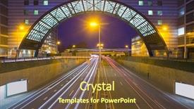  Presentation with night highway accidents - Colorful PPT theme enhanced with speed cameras - inner city highway at night backdrop and a tawny brown colored foreground