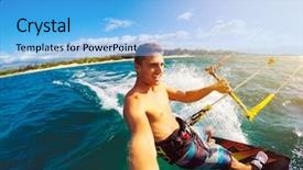  Presentation with pov - Beautiful slides featuring speed cameras - kiteboarding fun in the ocean backdrop and a light blue colored foreground