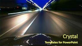  Presentation with racing - Presentation theme with speed drive motion blur background and a wine colored foreground