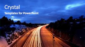  Presentation with cars - Beautiful PPT theme featuring speed drugs - cars at night with motion backdrop and a cobalt blue colored foreground