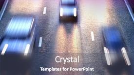  Presentation with cars - Slide set with speed drugs - cars at night with motion background and a ocean colored foreground