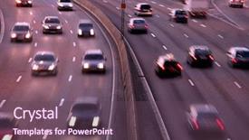  Presentation with abstract circles blur night street - Cool new presentation design with speed drugs - cars at night with motion backdrop and a tawny brown colored foreground