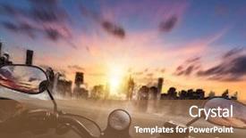  Presentation with image resolution - Audience pleasing slide deck consisting of speed freedom and transportation topic backdrop and a coral colored foreground