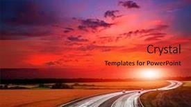  Presentation with blue eyes technology high tech - Slide deck enhanced with speed highway against the blue background and a red colored foreground