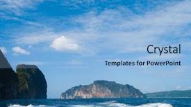  Presentation with moving sea - Presentation consisting of speed journey sea racing background and a light blue colored foreground