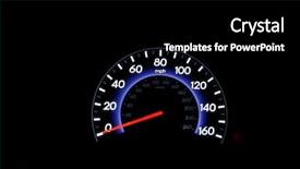  Presentation with dark - Colorful slide deck enhanced with speed limit - odometer isolated against a dark backdrop and a black colored foreground