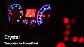  Presentation with limit - Slides consisting of speed limit sign - car dashboard illuminated background and a black colored foreground