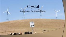  Presentation with alternative energy - Colorful PPT theme enhanced with speed limit sign - wind turbines for alternative energy backdrop and a  colored foreground
