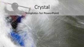  Presentation with slow food - Colorful presentation theme enhanced with speed shot of a kayak backdrop and a light gray colored foreground