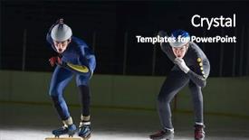  Presentation with skating - PPT layouts consisting of speed skating sport with young background and a black colored foreground